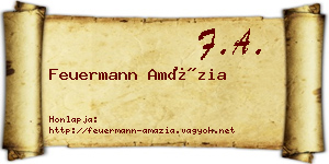 Feuermann Amázia névjegykártya